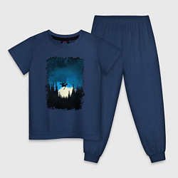 Пижама хлопковая детская Forest Rider, цвет: тёмно-синий