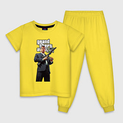 Пижама хлопковая детская GTA 5 Gangster, цвет: желтый