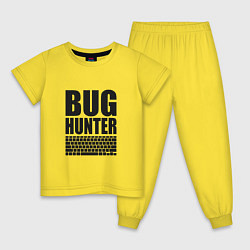 Пижама хлопковая детская Bug Хантер, цвет: желтый