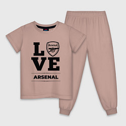 Пижама хлопковая детская Arsenal Love Классика, цвет: пыльно-розовый