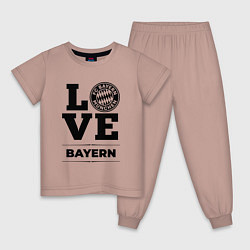 Пижама хлопковая детская Bayern Love Классика, цвет: пыльно-розовый