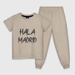 Пижама хлопковая детская Hala - Madrid, цвет: миндальный