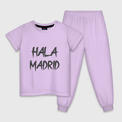 Пижама хлопковая детская Hala - Madrid, цвет: лаванда