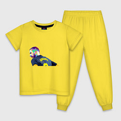 Пижама хлопковая детская Карим Бензема, цвет: желтый