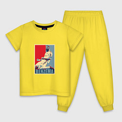 Пижама хлопковая детская Benzema, цвет: желтый