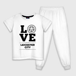 Пижама хлопковая детская Leicester City Love Классика, цвет: белый