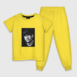 Пижама хлопковая детская Тренер Клопп, цвет: желтый