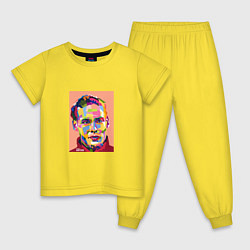 Пижама хлопковая детская Van Dijk, цвет: желтый