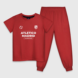 Пижама хлопковая детская Atletico Madrid Форма Чемпионов, цвет: красный