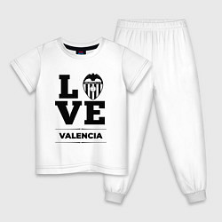 Пижама хлопковая детская Valencia Love Классика, цвет: белый