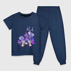 Пижама хлопковая детская Ириски Ирисы, цвет: тёмно-синий