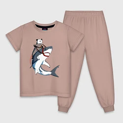 Детская пижама Опоссум верхом на акуле