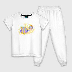 Детская пижама Яркие морские рыбки Подводный мир