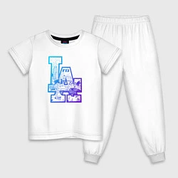 Пижама хлопковая детская Los angeles lakers баскетбол, цвет: белый