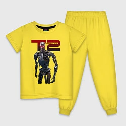 Пижама хлопковая детская Terminator 2 - T800, цвет: желтый
