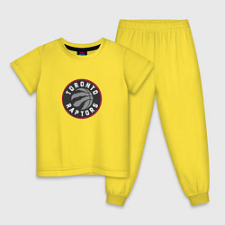Пижама хлопковая детская Торонто Рэпторс NBA, цвет: желтый