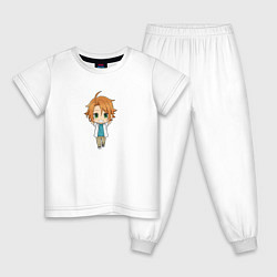 Пижама хлопковая детская КОИЧИ ШИНДО, цвет: белый