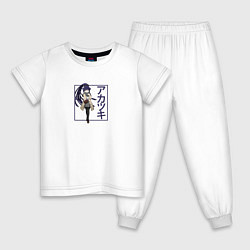 Пижама хлопковая детская Смущённая Акацуки Log Horizon, цвет: белый