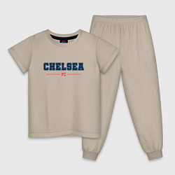 Пижама хлопковая детская Chelsea FC Classic, цвет: миндальный