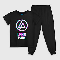 Пижама хлопковая детская Linkin Park Glitch Rock, цвет: черный
