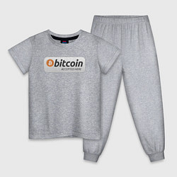 Детская пижама Bitcoin Accepted Here Биткоин принимается здесь