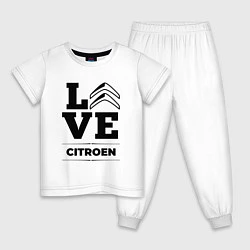 Пижама хлопковая детская Citroen Love Classic, цвет: белый