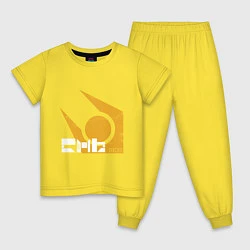 Пижама хлопковая детская Half life - city 17, цвет: желтый