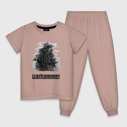 Пижама хлопковая детская Warhammer Fantasy, цвет: пыльно-розовый