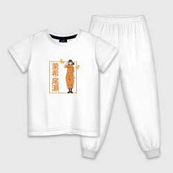 Пижама хлопковая детская Огненная Маки Одзэ - Пламенный отряд, цвет: белый