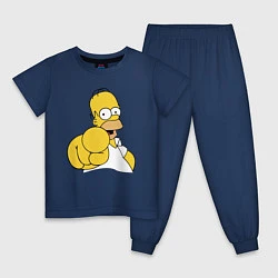 Детская пижама Гомер Симпсон указывает пальцем