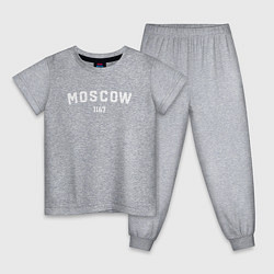 Пижама хлопковая детская MOSCOW 1147, цвет: меланж