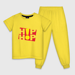 Пижама хлопковая детская Hip Hop!, цвет: желтый