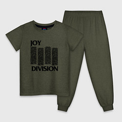 Пижама хлопковая детская Joy Division - rock, цвет: меланж-хаки