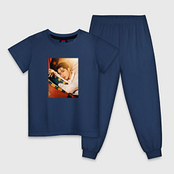 Пижама хлопковая детская Han Stray Kids Circus, цвет: тёмно-синий