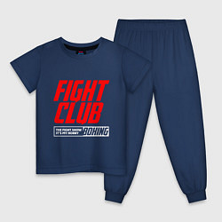 Пижама хлопковая детская Fight club boxing, цвет: тёмно-синий