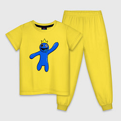 Пижама хлопковая детская Роблокс: Синий, цвет: желтый