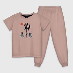 Пижама хлопковая детская Лиса и Велик, цвет: пыльно-розовый