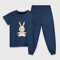 Пижама хлопковая детская Good bunny, цвет: тёмно-синий