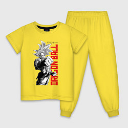 Пижама хлопковая детская Dragon Ball - Son Goku - Character, цвет: желтый