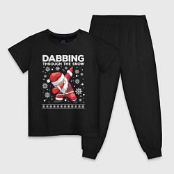 Детская пижама Dabbing Santa, through the snow