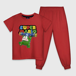 Пижама хлопковая детская Super Mario - Spike - Character, цвет: красный