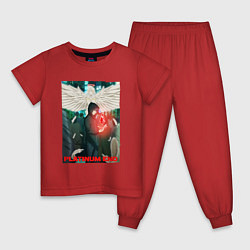Пижама хлопковая детская Мирай и Нассе - Платиновый предел, цвет: красный
