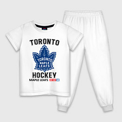 Пижама хлопковая детская Торонто нхл, цвет: белый