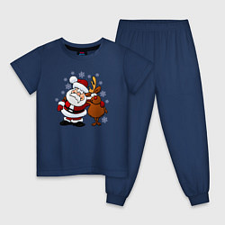 Детская пижама Санта и олень