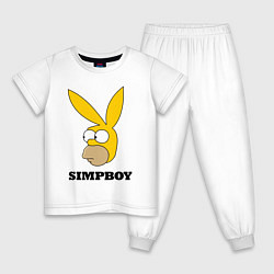 Пижама хлопковая детская Simpboy - rabbit Homer, цвет: белый