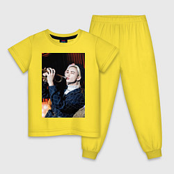 Пижама хлопковая детская Hyunjin Circus, цвет: желтый