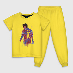 Пижама хлопковая детская Color Messi, цвет: желтый