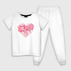 Детская пижама Влюблённое розовое сердце