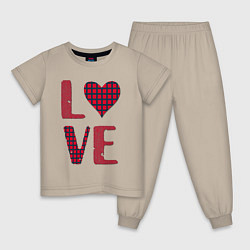 Детская пижама Любовь с сердцем
