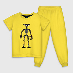 Пижама хлопковая детская Эндоскелет, цвет: желтый